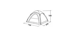 Easy Camp Comet 200 Koepeltent - 2 Personen -Camping Kortings Winkel 120338 comet 200 drawing perspective2