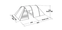 Easy Camp Galaxy 400 Gold Red Tunneltent - 4 Personen -Camping Kortings Winkel 120355 galaxy 400 gold red drawing perspective2