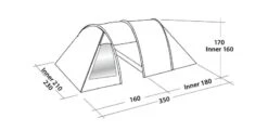 Easy Camp Galaxy 300 Rustic Green Tunneltent - 3 Personen -Camping Kortings Winkel 120390 galaxy 300 rustic green drawing perspective2