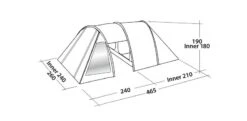 Easy Camp Galaxy 400 Rustic Green Tunneltent - 4 Personen -Camping Kortings Winkel 120391 galaxy 400 rustic green drawing perspective2