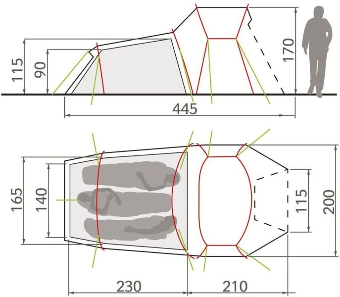 Vaude Chapel L XT koepeltent - 3 persoons Vaude Chapel L XT Koepeltent - 3 Persoons -Camping Kortings Winkel 12823 5 resultaat