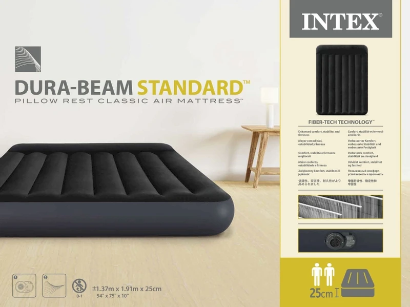 Intex Classic luchtbed - Tweepersoons - Ingebouwde elektrische pomp Intex Classic Luchtbed - Tweepersoons - Ingebouwde Elektrische Pomp -Camping Kortings Winkel 1423 1900 64148nd pkg 2023 300
