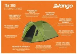 Vango Tay 300 Koepeltent - 3 Persoons - Groen -Camping Kortings Winkel 1900 1783 tay 300 3