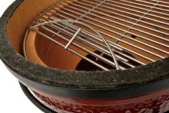 Kamado Joe Junior Barbecue -Camping Kortings Winkel 800 1200 kamadojoejr grillgrateheatdeflectorstand3 cmyk