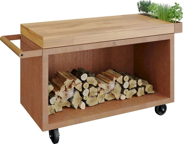 OFYR Mise En Place Table 135 PRO Corten - Teak Wood -Camping Kortings Winkel 900 1143 mise en place table pro corten tw