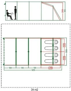 Coleman Vail Long Tunneltent - 4 Persoons -Camping Kortings Winkel 972 1900 coleman vail long tunneltent 4 persoons 4