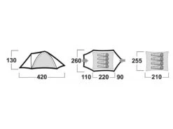 Husky Bizon Koepeltent - 4+ Persoons -Camping Kortings Winkel bizon afmetingen