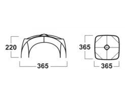Husky Broof L Partytent -Camping Kortings Winkel broofl afmetingen