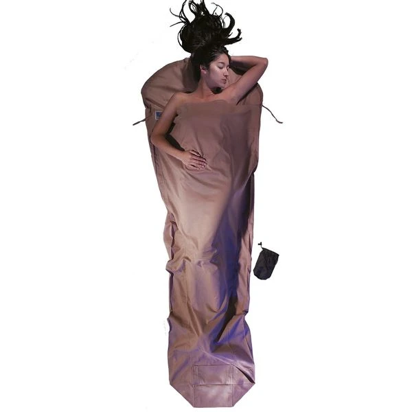 Cocoon Lakenzak Egyptisch Katoen Mummymodel - Khaki Cocoon Lakenzak Egyptisch Katoen Mummymodel - Khaki -Camping Kortings Winkel cocoon lakenzak ek khaki mummy 1