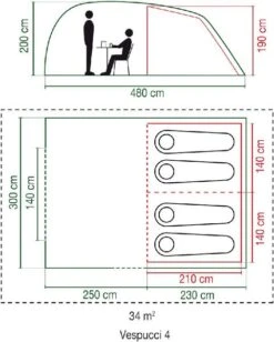 Coleman Vespucci 4 Tunneltent - 4 Persoons 9 Coleman Vespucci 4 Tunneltent - 4 Persoons -Camping Kortings Winkel flo 2000019537 01 resultaat