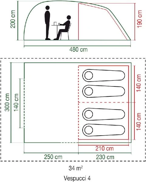 Coleman Vespucci 4 tunneltent - 4 persoons Coleman Vespucci 4 Tunneltent - 4 Persoons -Camping Kortings Winkel flo 2000019537 01 resultaat