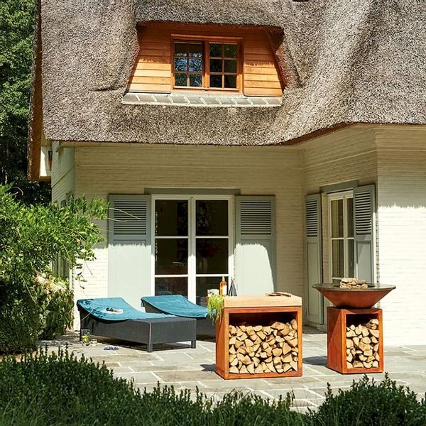 OFYR Butcher Block Storage 90 Corten - Teak Wood -Camping Kortings Winkel ofyr butcher block storage 90 corten teak wood 3