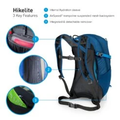 Osprey Hikelite Wandelrugzak - 18 Liter - Zwart 6 Osprey Hikelite Wandelrugzak - 18 Liter - Zwart -Camping Kortings Winkel osprey hikelite 18 1
