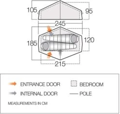 Vango Nevis 200 Tunneltent - 2 Persoons -Camping Kortings Winkel vango nevis 200 2