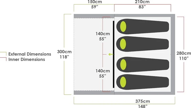Zempire Evo TS opblaasbare tent - 4 persoons Zempire Evo TS Opblaasbare Tent - 4 Persoons -Camping Kortings Winkel zempire evo ts opblaasbare tent 7